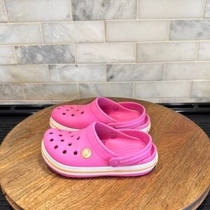 CROCS Crocband Toddler Kids Pink Clogs